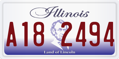 IL license plate A182494