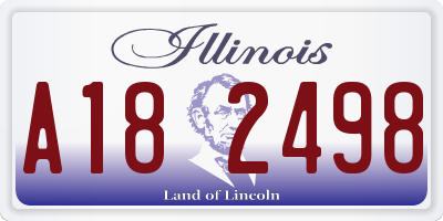 IL license plate A182498