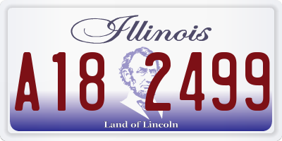 IL license plate A182499