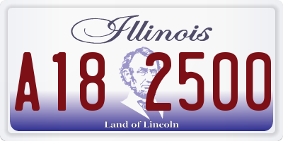 IL license plate A182500