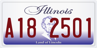 IL license plate A182501