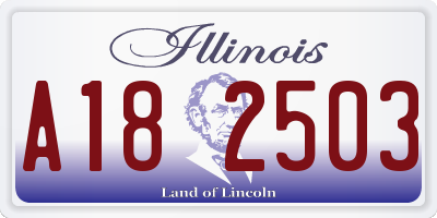 IL license plate A182503