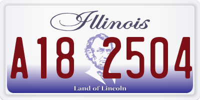 IL license plate A182504