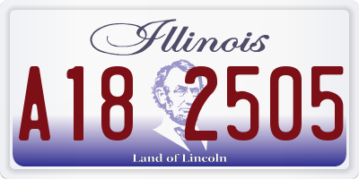IL license plate A182505