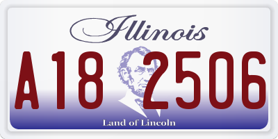 IL license plate A182506