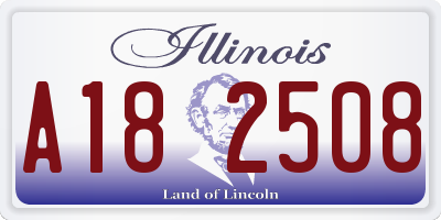 IL license plate A182508