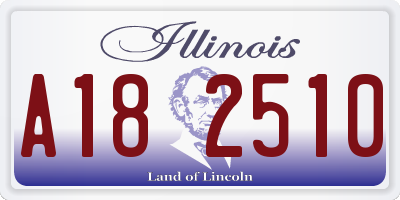 IL license plate A182510