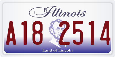 IL license plate A182514