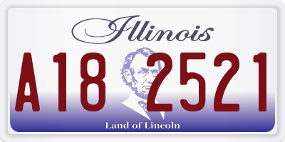 IL license plate A182521