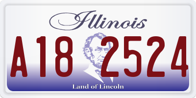 IL license plate A182524