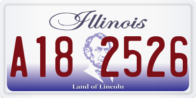 IL license plate A182526