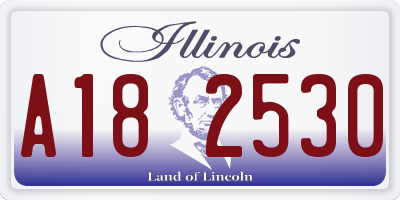 IL license plate A182530