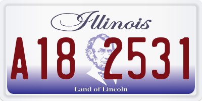 IL license plate A182531