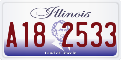 IL license plate A182533