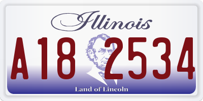 IL license plate A182534