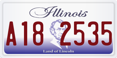 IL license plate A182535