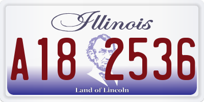 IL license plate A182536
