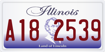 IL license plate A182539