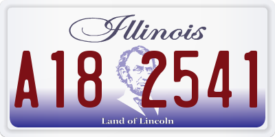 IL license plate A182541