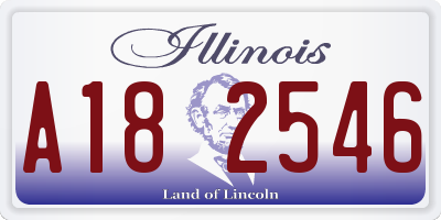 IL license plate A182546