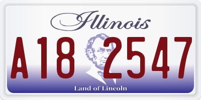 IL license plate A182547