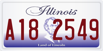 IL license plate A182549