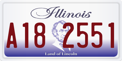 IL license plate A182551