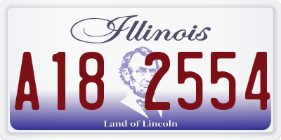 IL license plate A182554