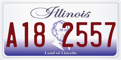 IL license plate A182557