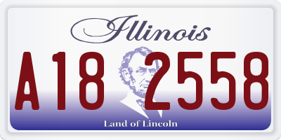 IL license plate A182558