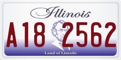 IL license plate A182562