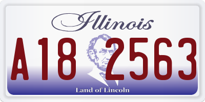 IL license plate A182563