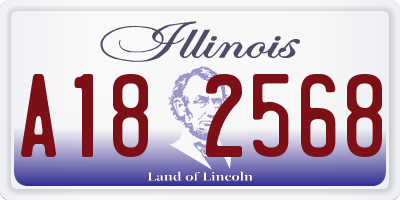IL license plate A182568