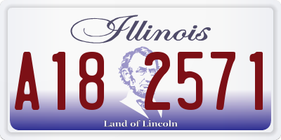 IL license plate A182571