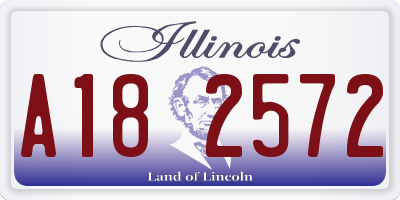 IL license plate A182572