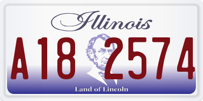 IL license plate A182574
