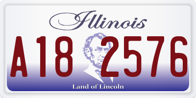 IL license plate A182576