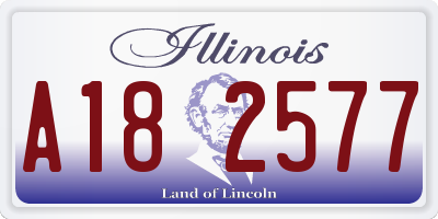 IL license plate A182577