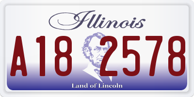 IL license plate A182578