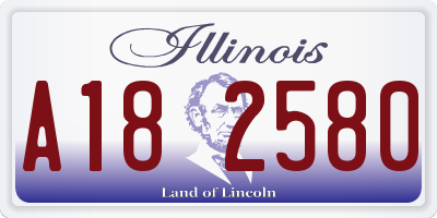 IL license plate A182580