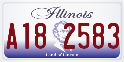IL license plate A182583