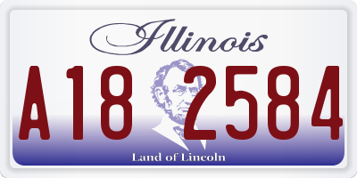 IL license plate A182584