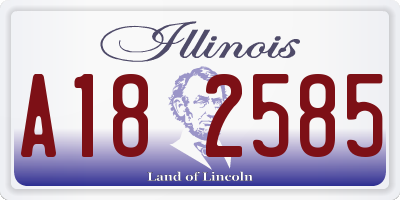 IL license plate A182585