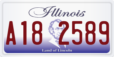 IL license plate A182589