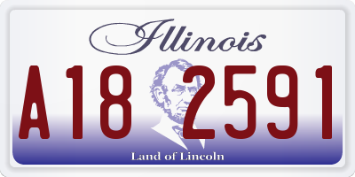 IL license plate A182591