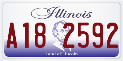 IL license plate A182592