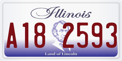 IL license plate A182593