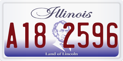 IL license plate A182596