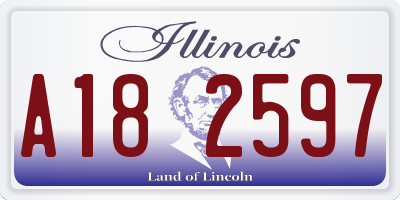 IL license plate A182597