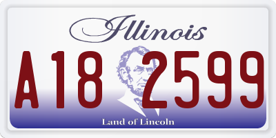 IL license plate A182599